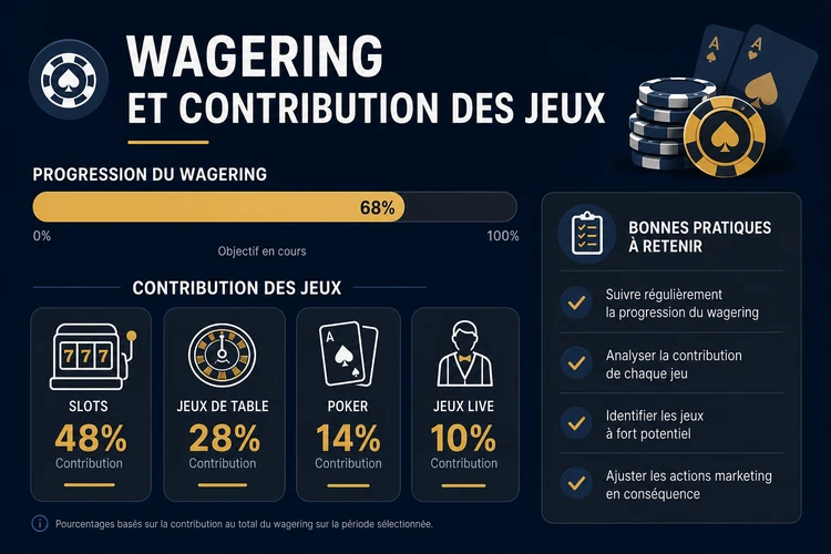 Wagering et contribution des jeux