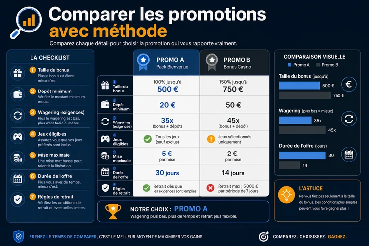 Comparer les promotions avec méthode
