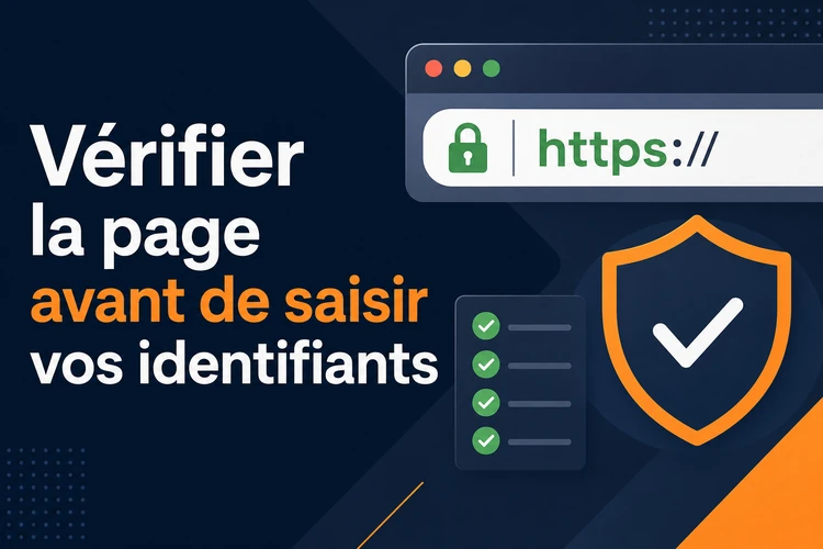 Comment vérifier la page de connexion avant de saisir vos identifiants